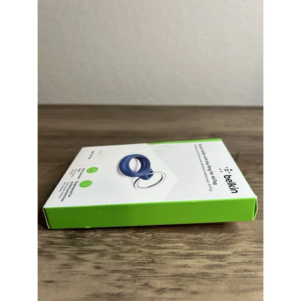 Belkin Secure Holder with Key Ring for Apple Airtag F8W973btBLU - Blue Brand New